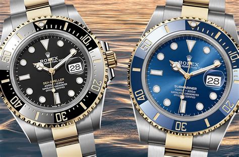 what's the difference between rolex sea dweller and submariner|rolex sea dweller two tone.